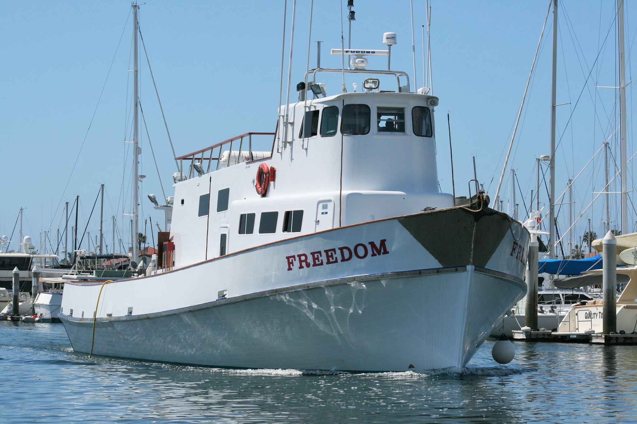 Freedom sportfishing boat