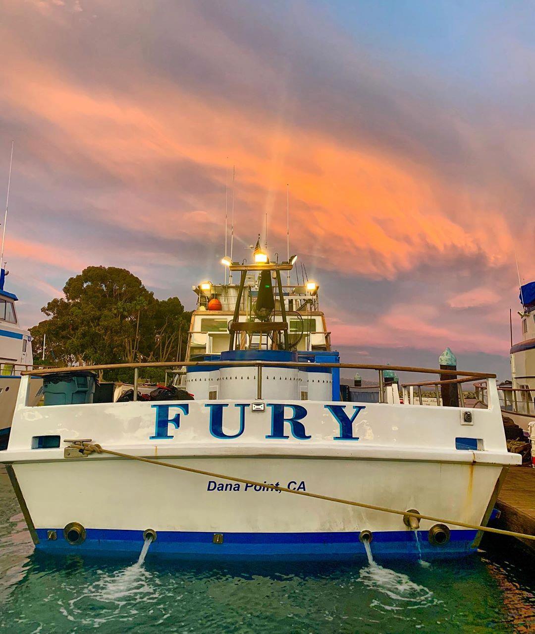 Fury sportfishing boat